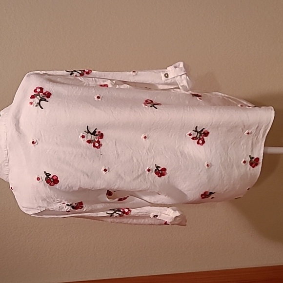 Kindred Floral Embroidered White Tunic Top Size XL - Picture 4 of 6